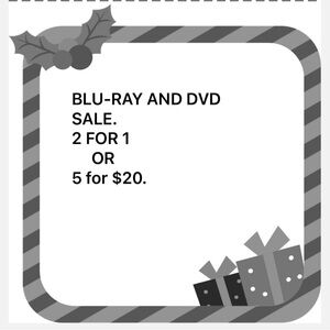Blu-ray and DVD Sale Sign